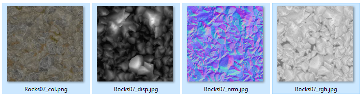 Screenshot of PBR textures